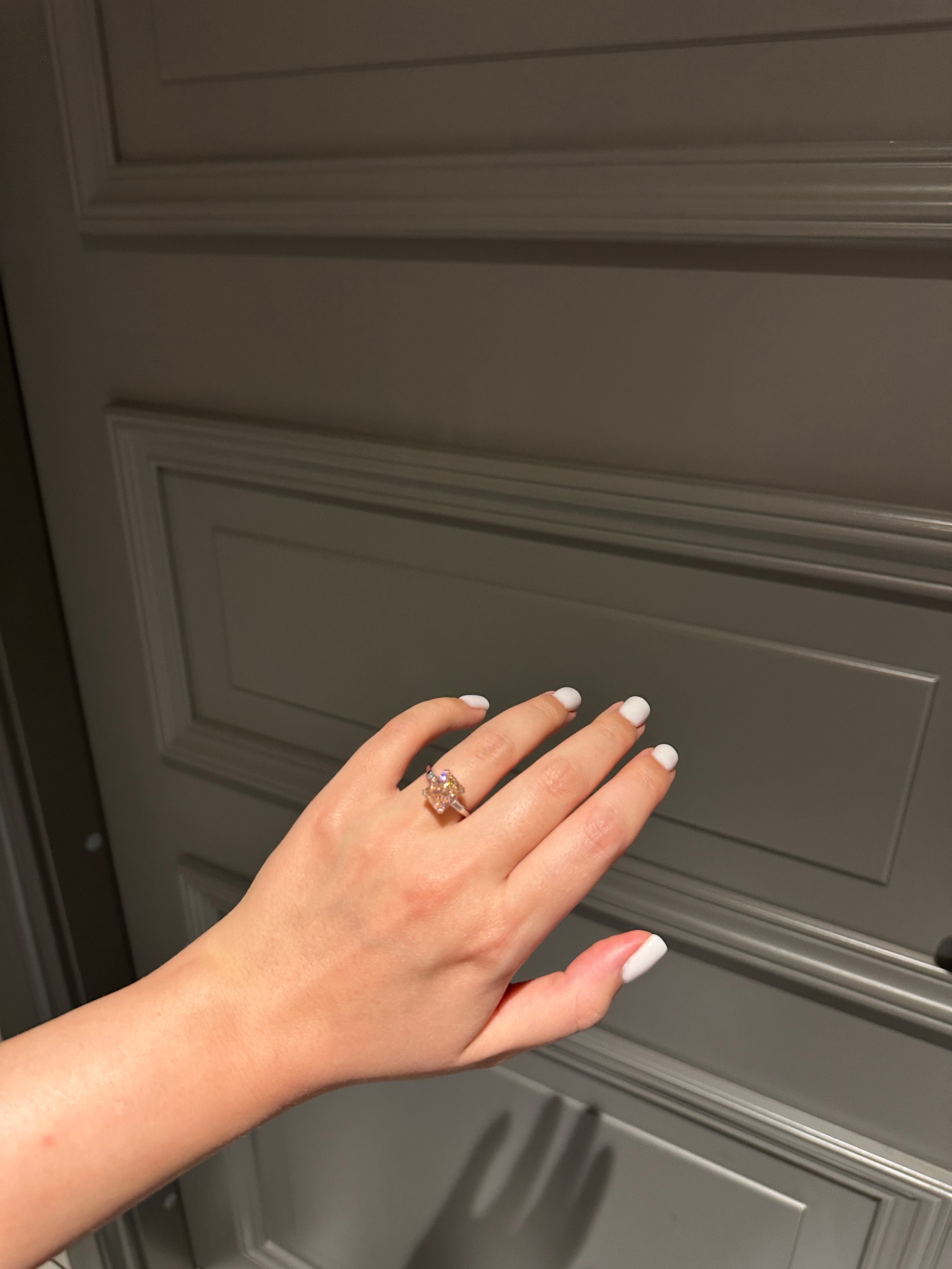 Ring with pink stone