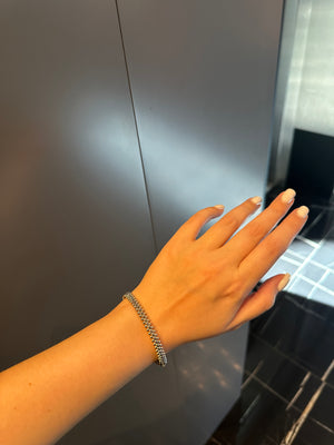 Bracelet bangle white gold