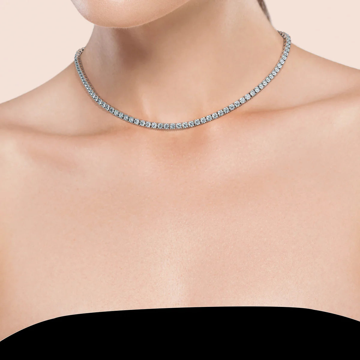 Classic tennis necklace