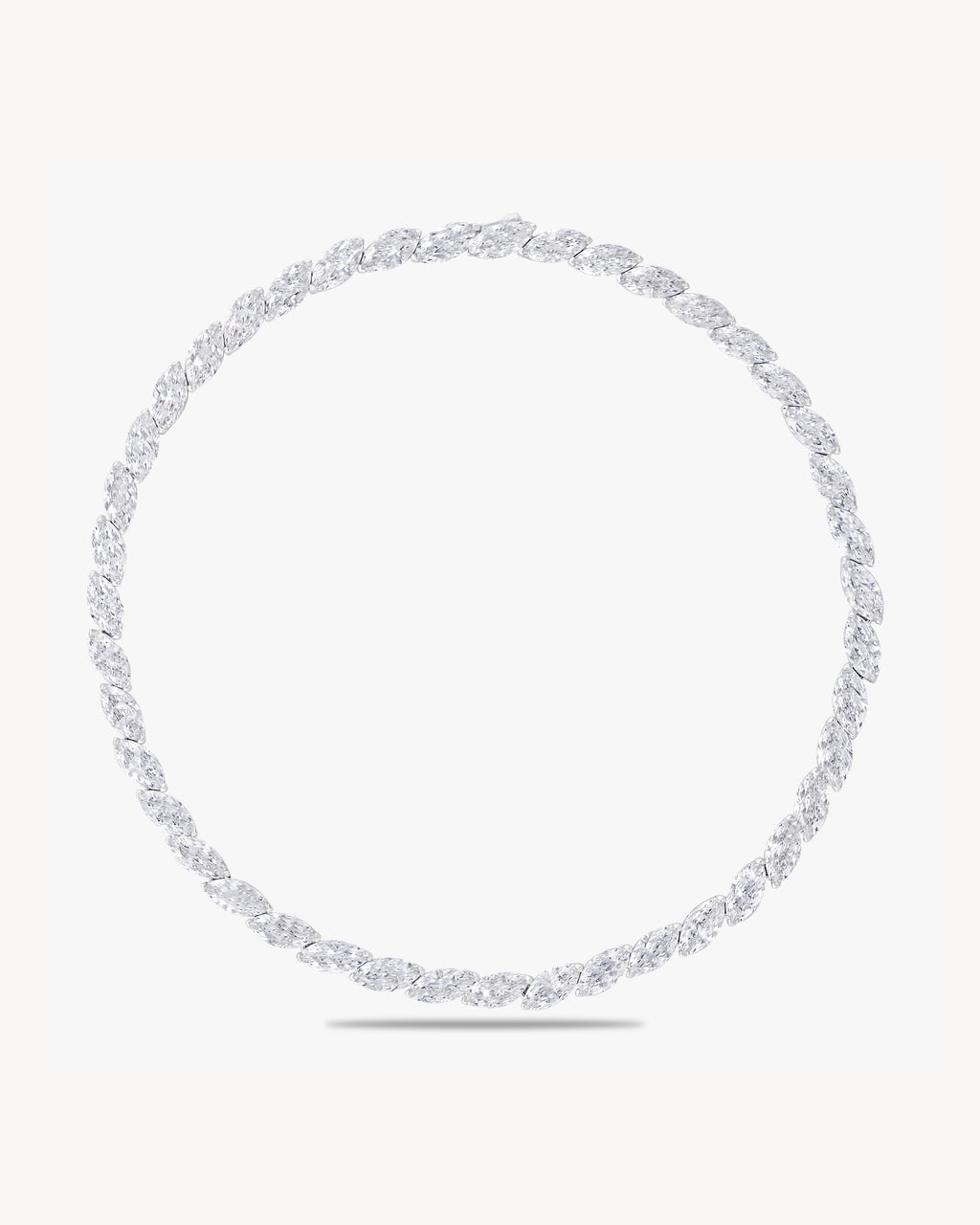 Necklace with marquise cut stones