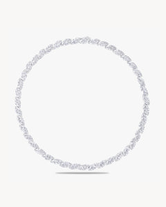 Necklace with marquise cut stones
