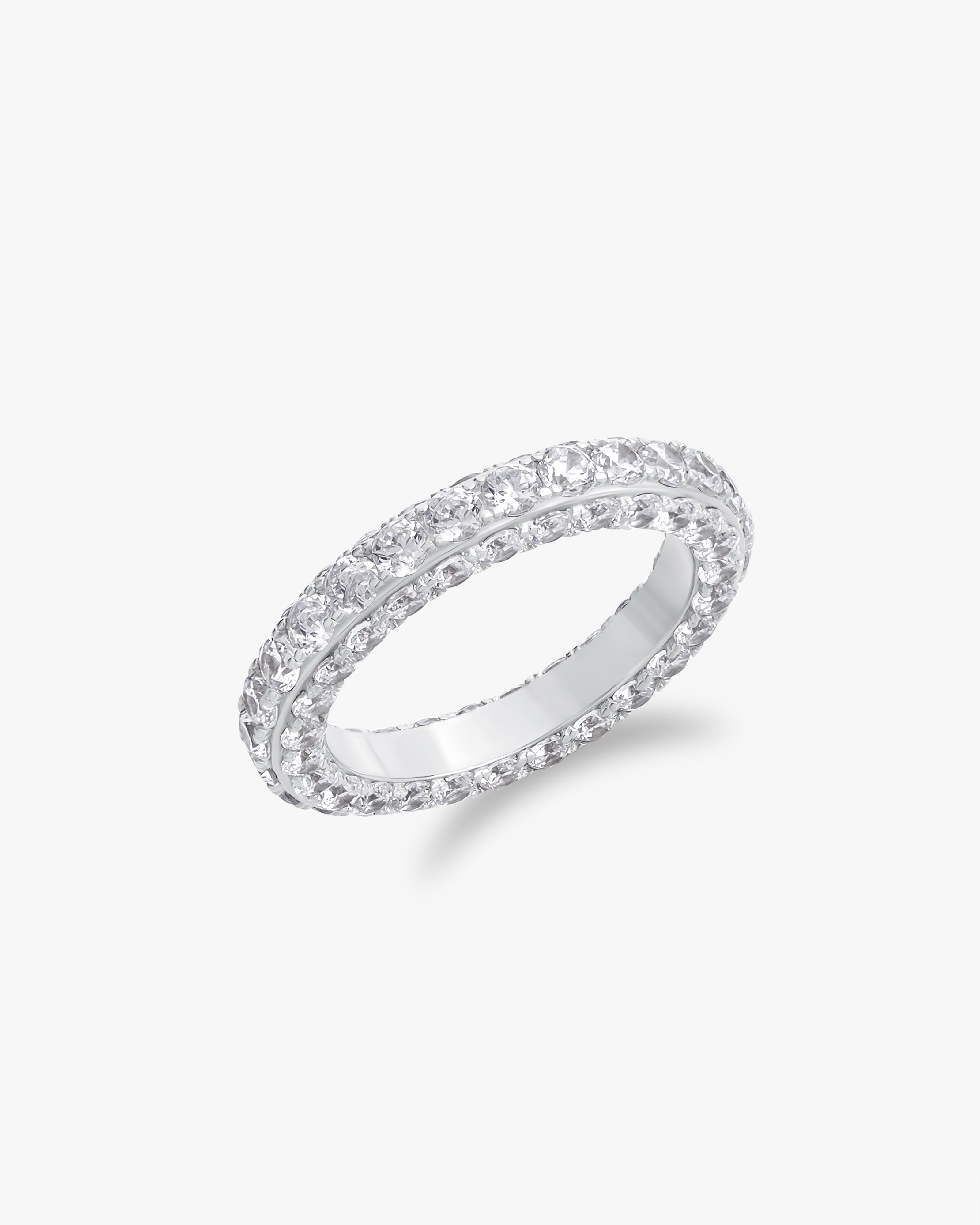 Round pavé eternity ring