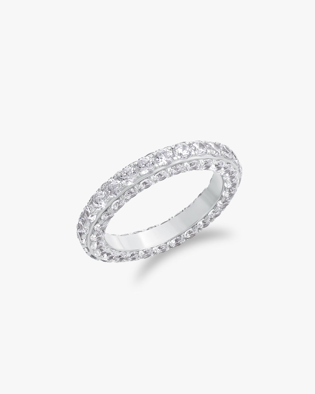 Round pavé eternity ring