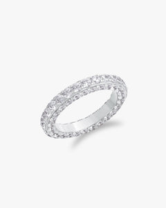 Round pavé eternity ring